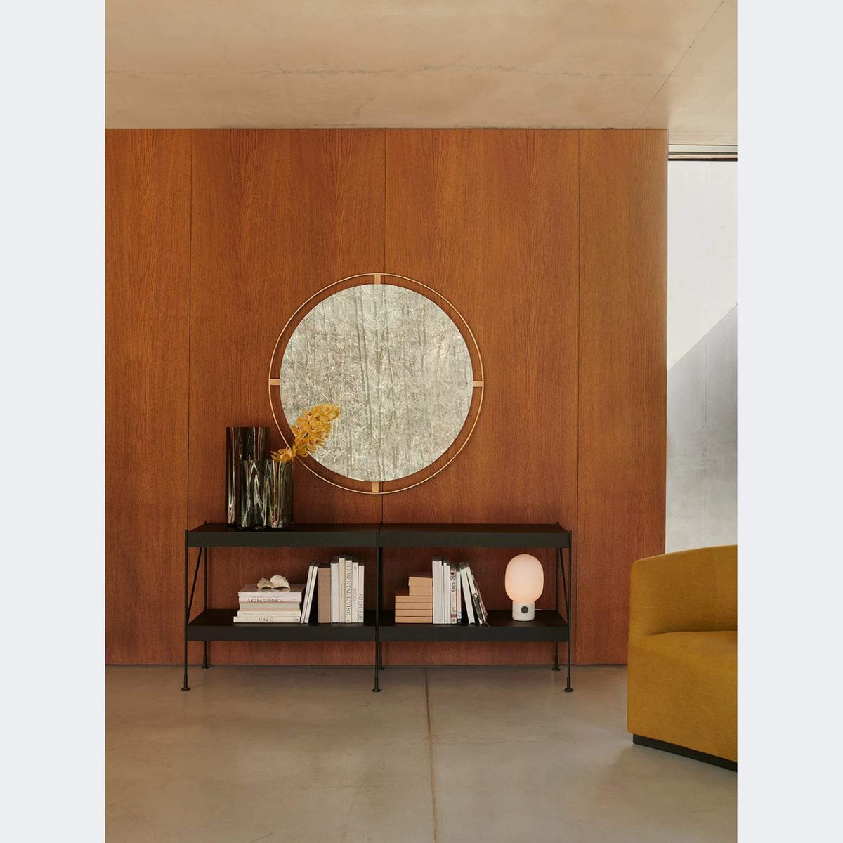 Audo Copenhagen Nimbus Mirror Polished Brass 43in#Finish_Polished Brass