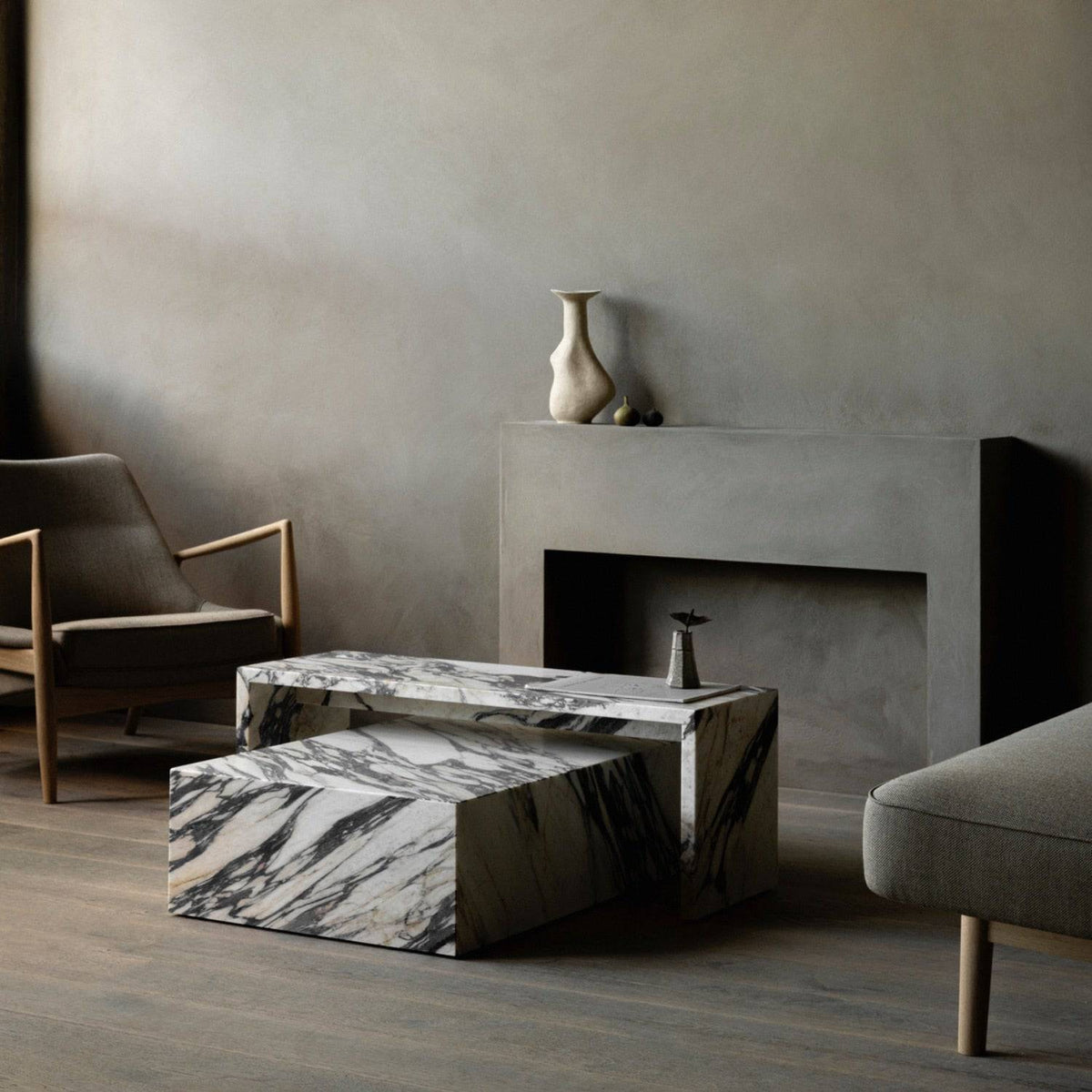 Audo Copenhagen Plinth Bridge Calacatta Viola - KANSO#Finish_Calacatta Viola