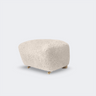 Audo Copenhagen The Tired Man Ottoman Natural Oak Sheepskin Moonlight#Legs_Natural Oak