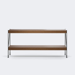 Audo Copenhagen Zet Storage System, 60 in. Dark Stained Oak Black Steel - 1 x 2#Material_Dark Stained Oak