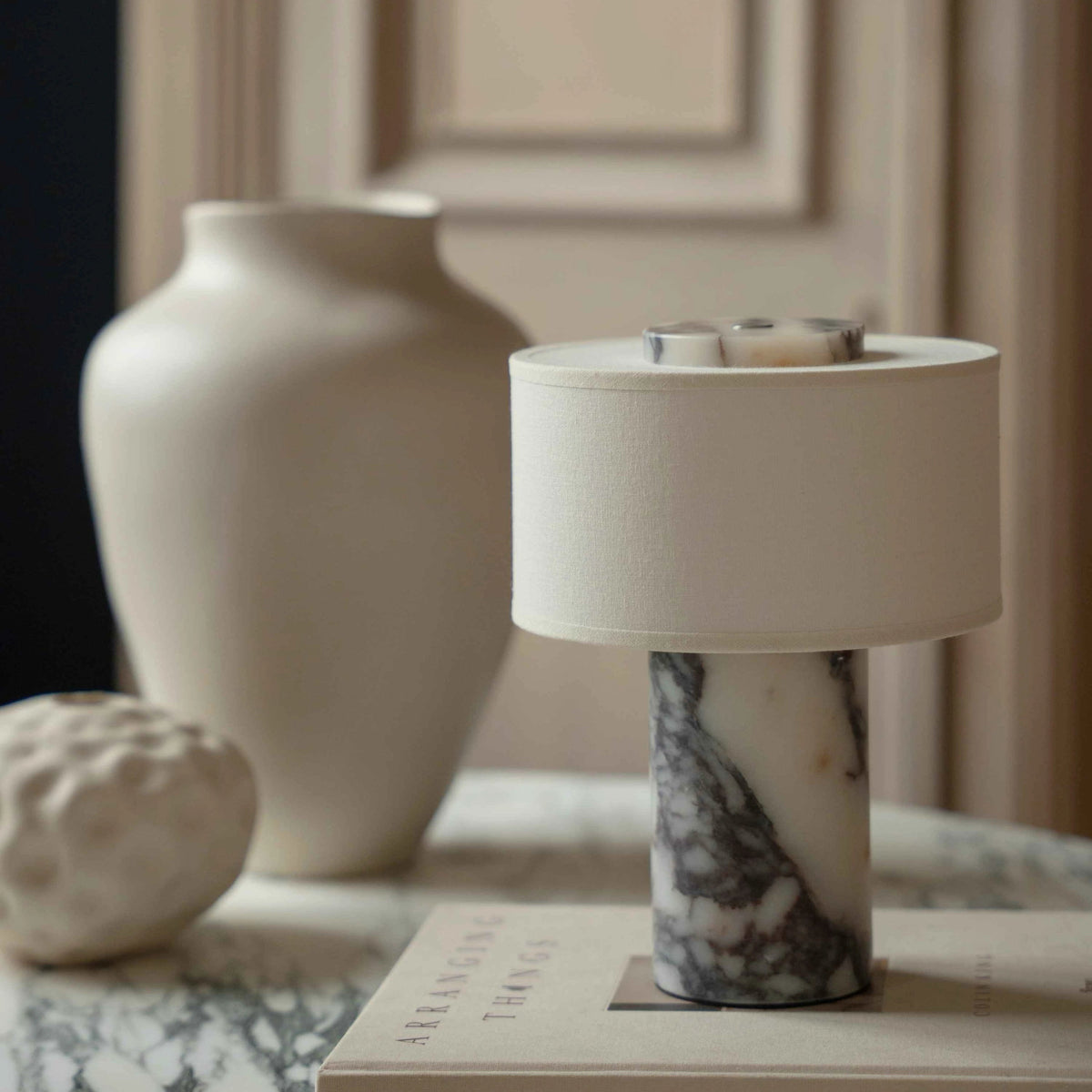 Blossholm Auríe Lamp Calacatta Viola Marble#Finish_Calacatta Viola Marble