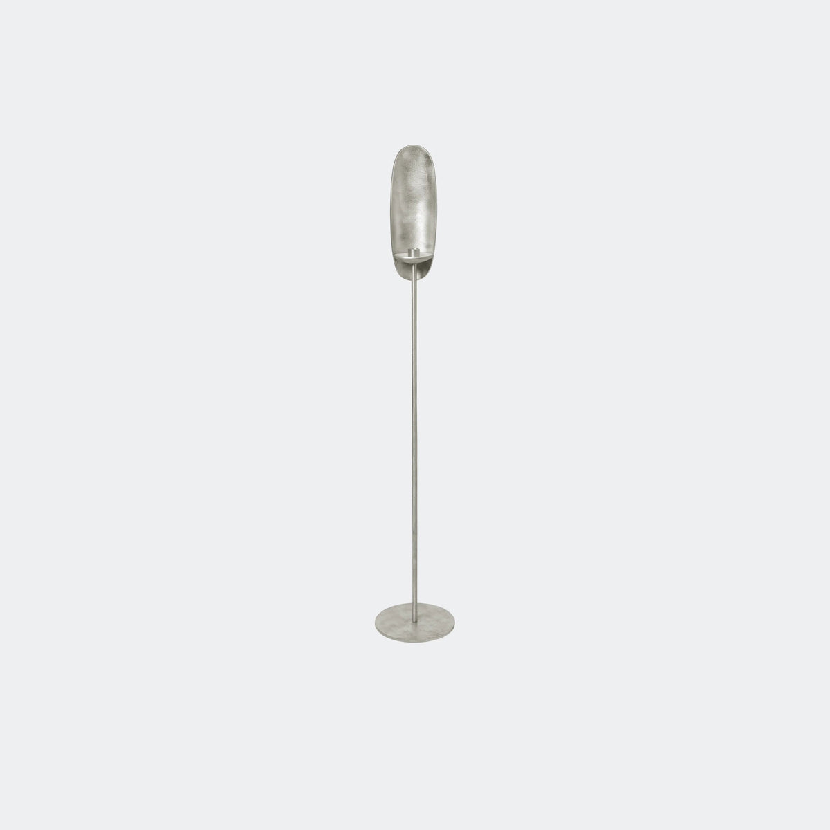 ferm Living Agapé Floor Candle Holder, Aluminium - KANSO#Color_Aluminium