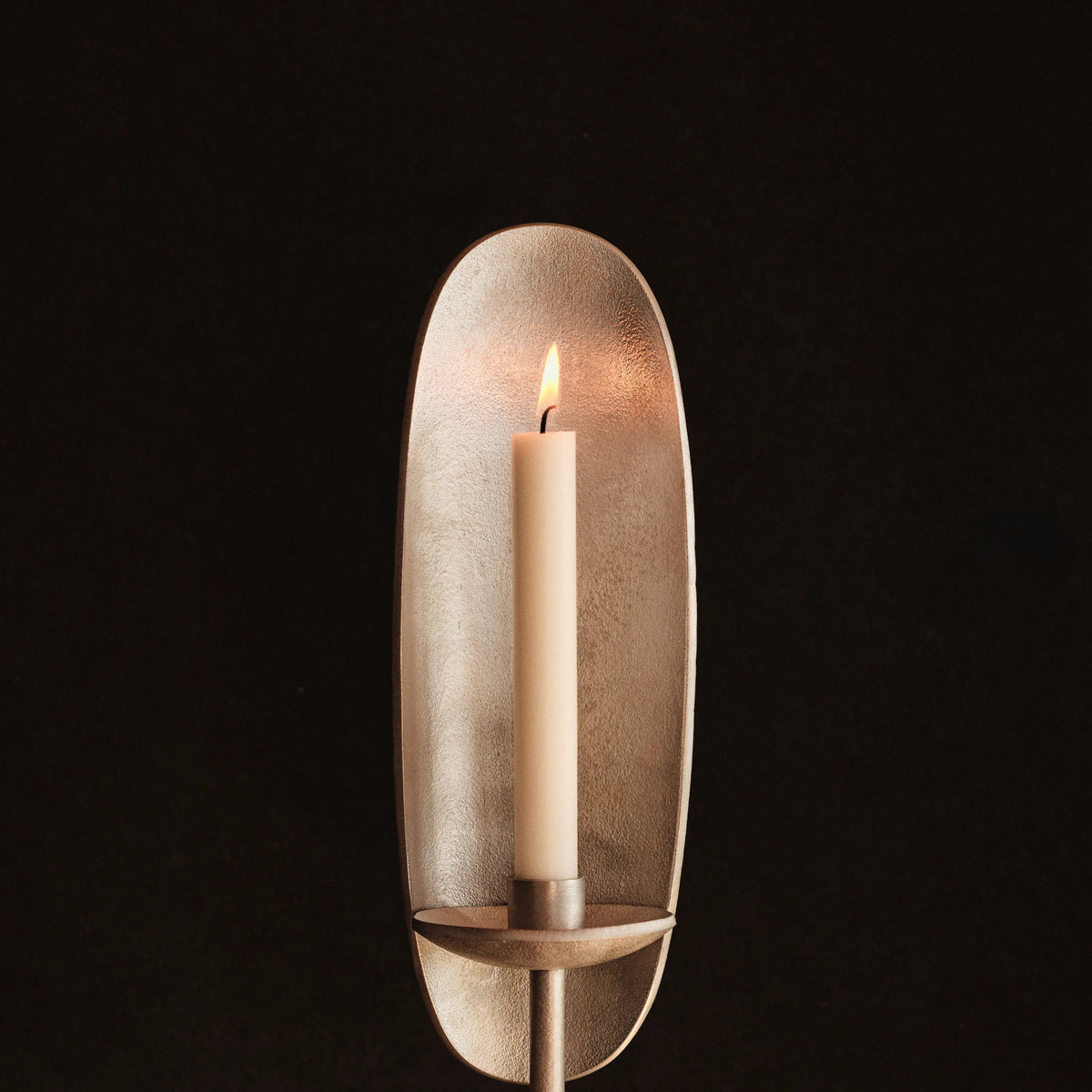 ferm Living Agapé Floor Candle Holder, Aluminium, lit - KANSO#Color_Aluminium