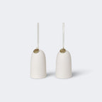 Ferm Living Bell Ceramic Ornaments - Set of 2 Off-White#Color_Off-White