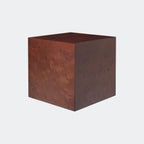 ferm Living Burl Cube Side Table, Dark Stained Burl - KANSO#Color_Dark Stained Burl