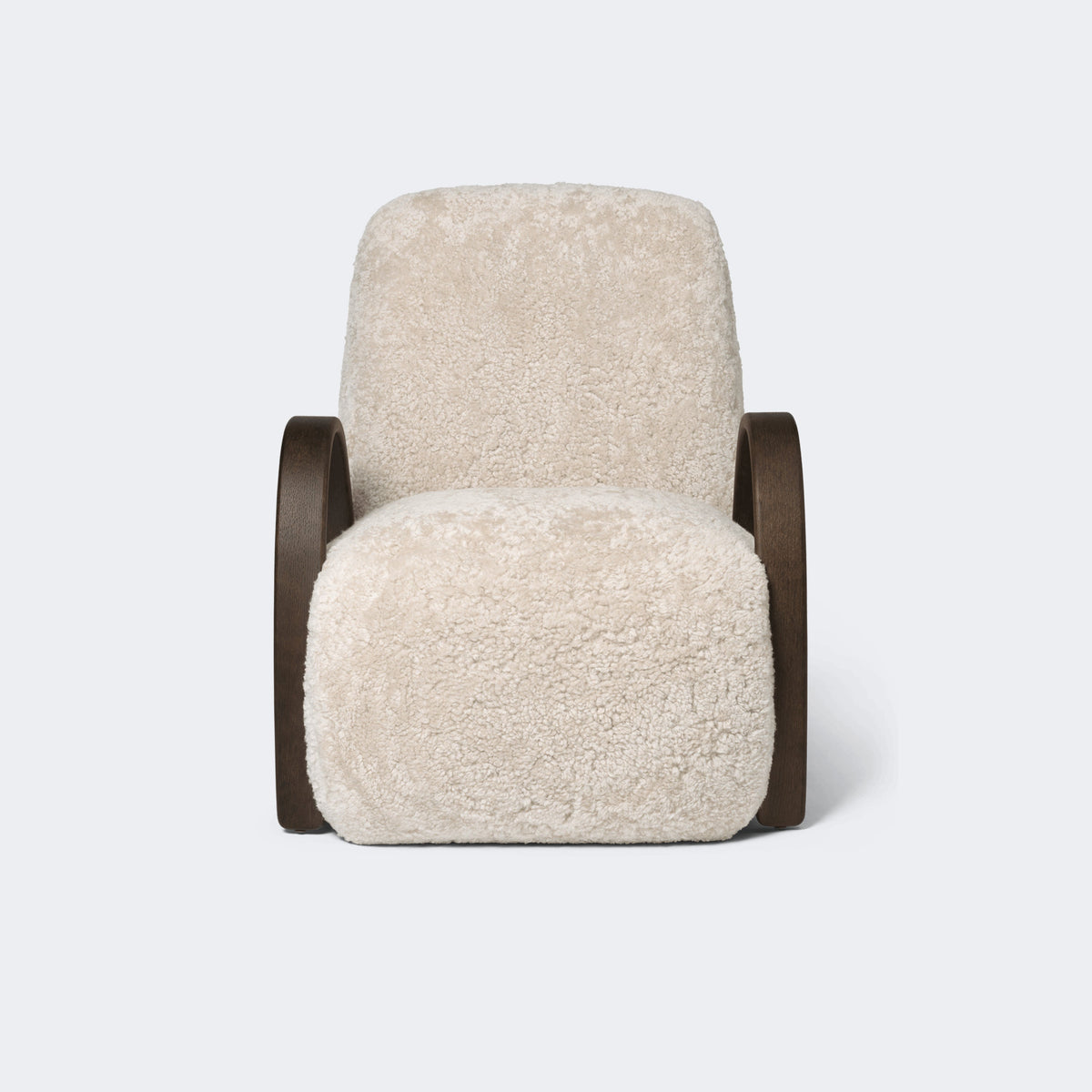 Ferm Living Buur Lounge Chair Sheepskin - Moonlight#Upholstery_Sheepskin - Moonlight