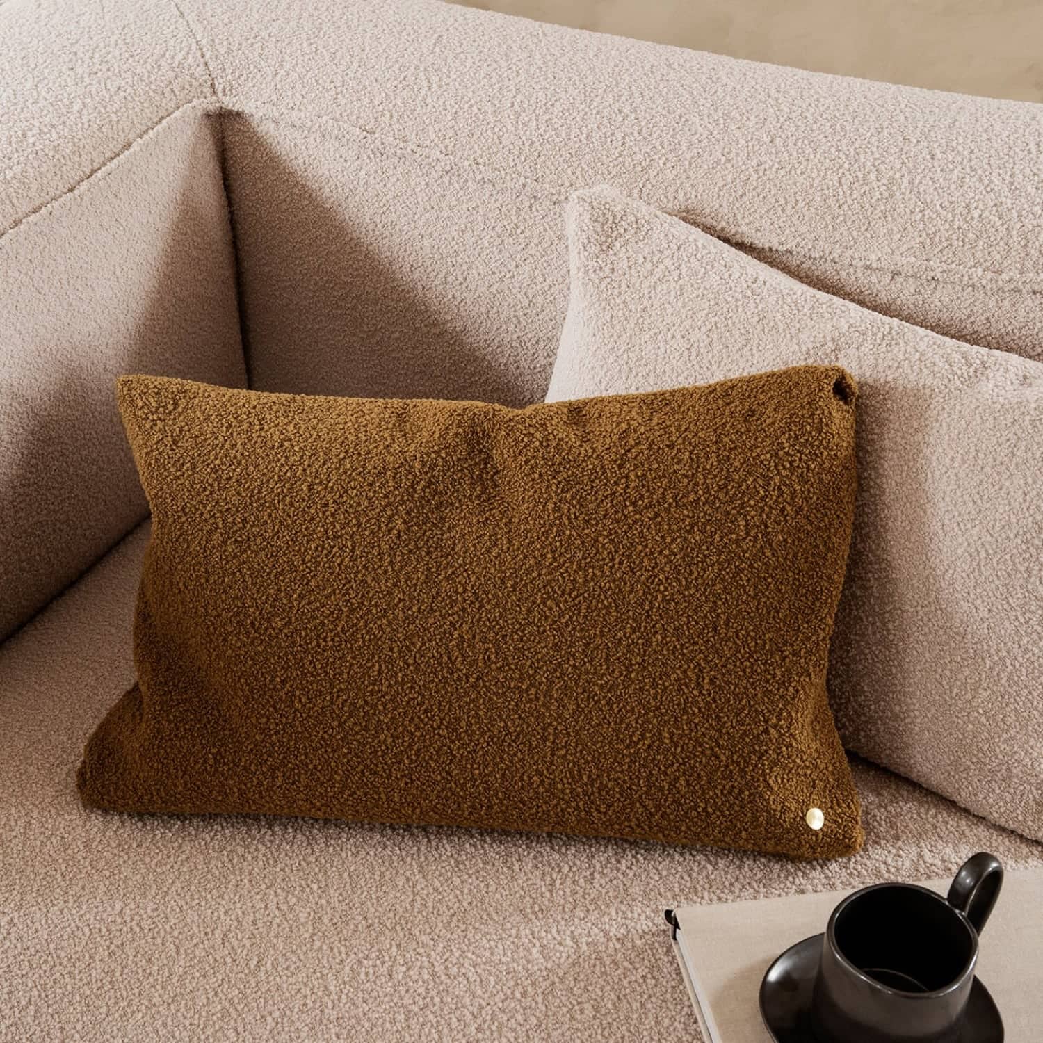 Ferm Living Clean Cushion - Wool Boule Grey - KANSO