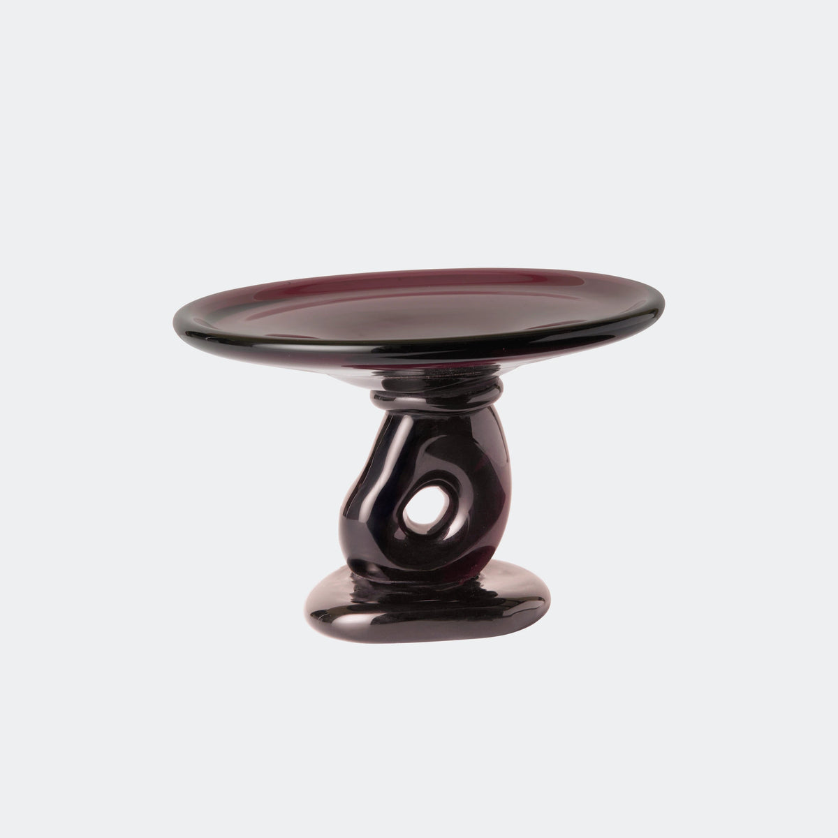 Ferm Living Damo Glass Centerpiece Dark Grape Ø21#Color_Dark Grape