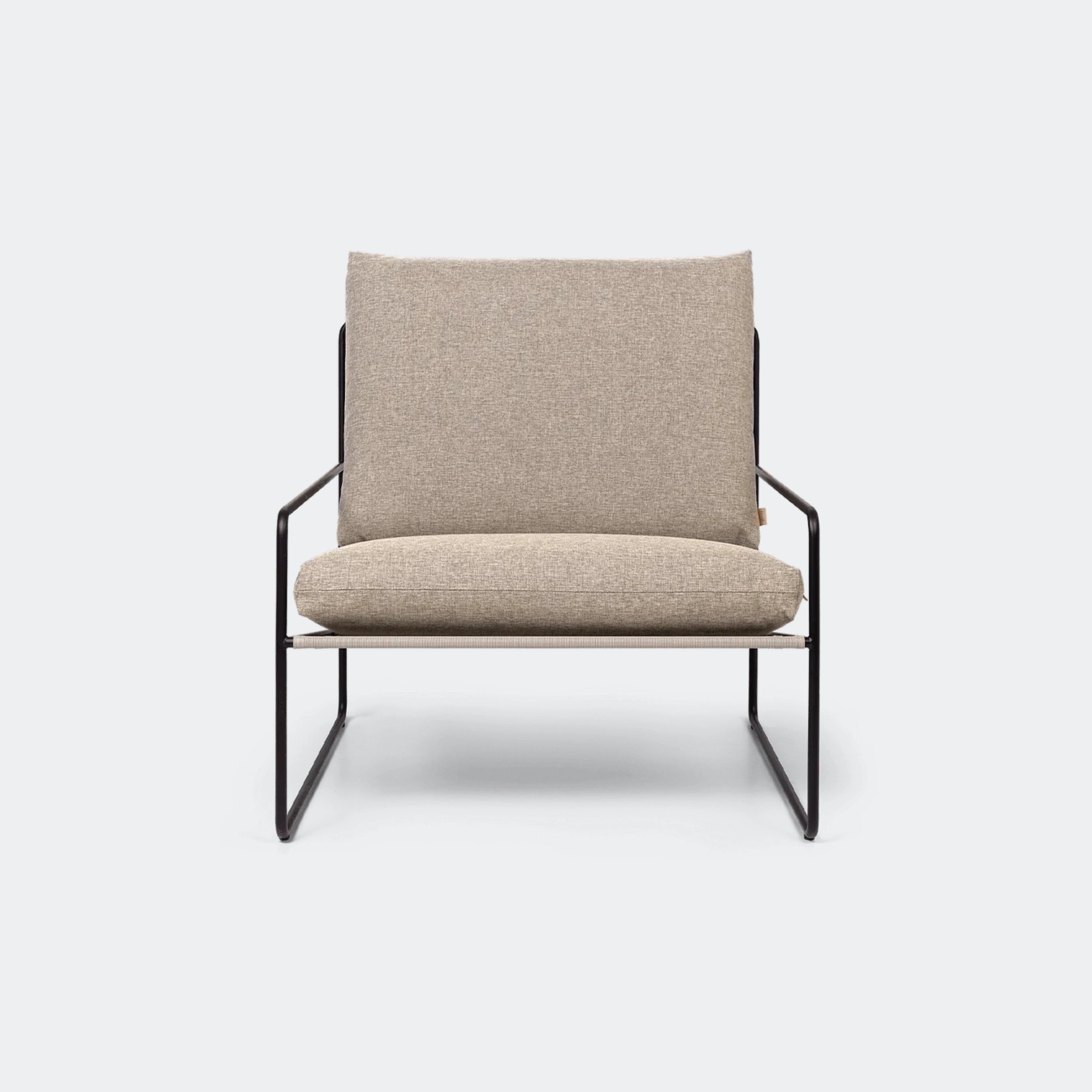 Ferm Living Desert Sofa 1 Seater Dolce - Black Dark Sand - KANSO