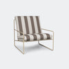 Ferm Living Desert Sofa 1 Seater Stripe - Cashmere Chocolate