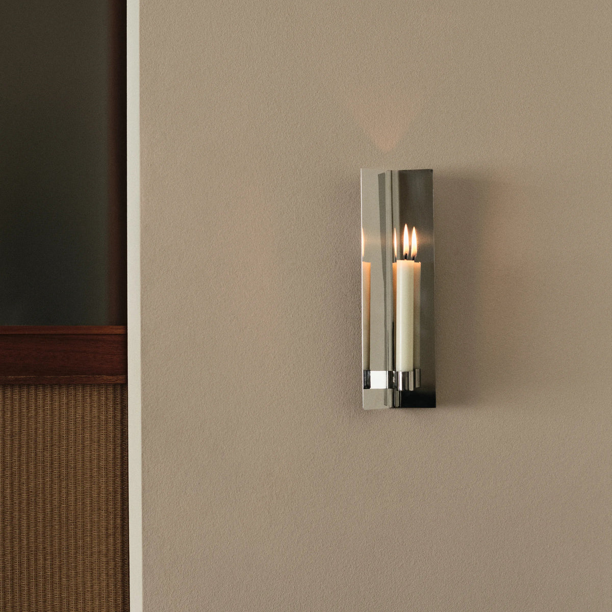 ferm Living Eddy Wall Candle Holder, Single - KANSO#Size_Single