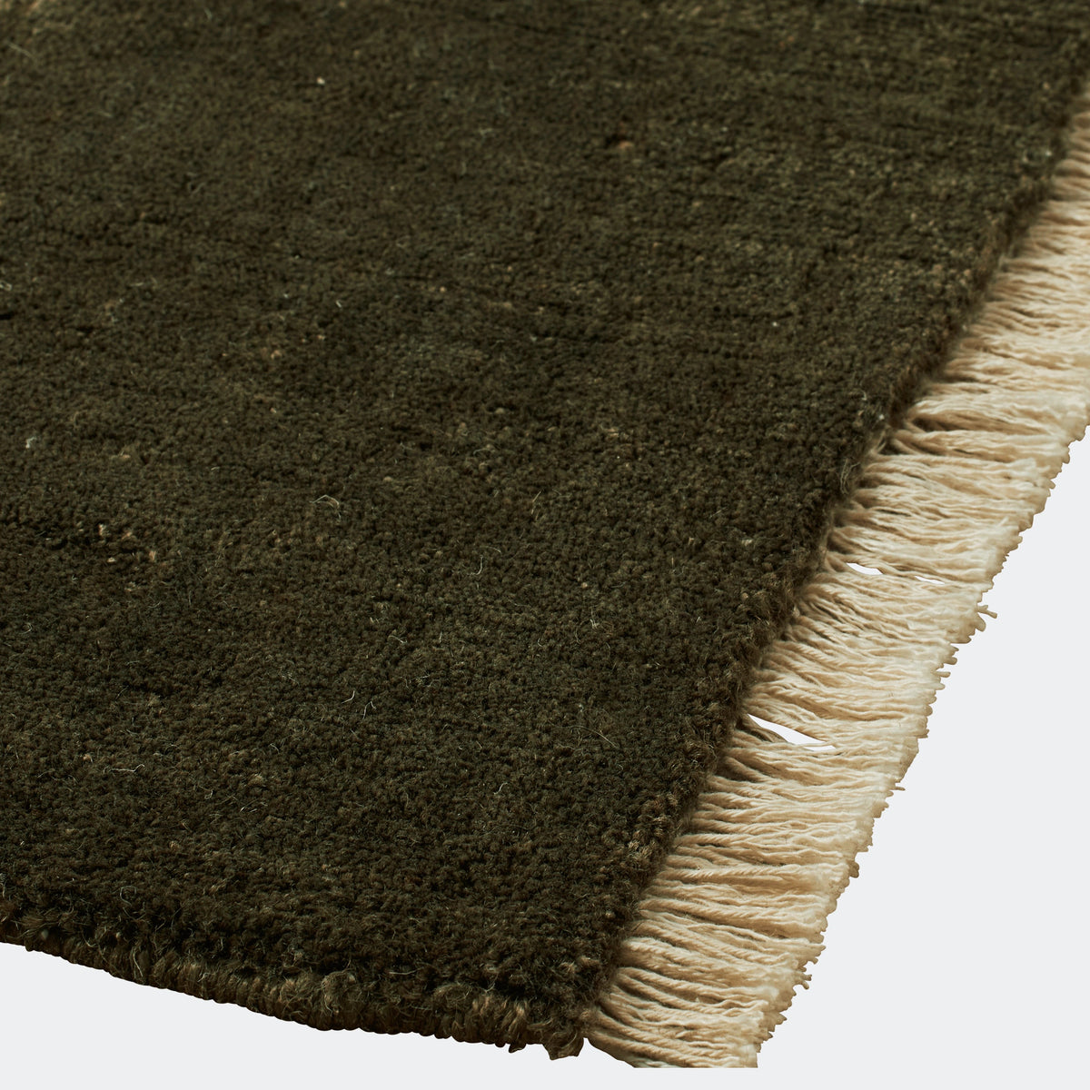 Ferm Living Firth Jute Rug Dark Olive 10' x 6.5’#Color_Dark Olive