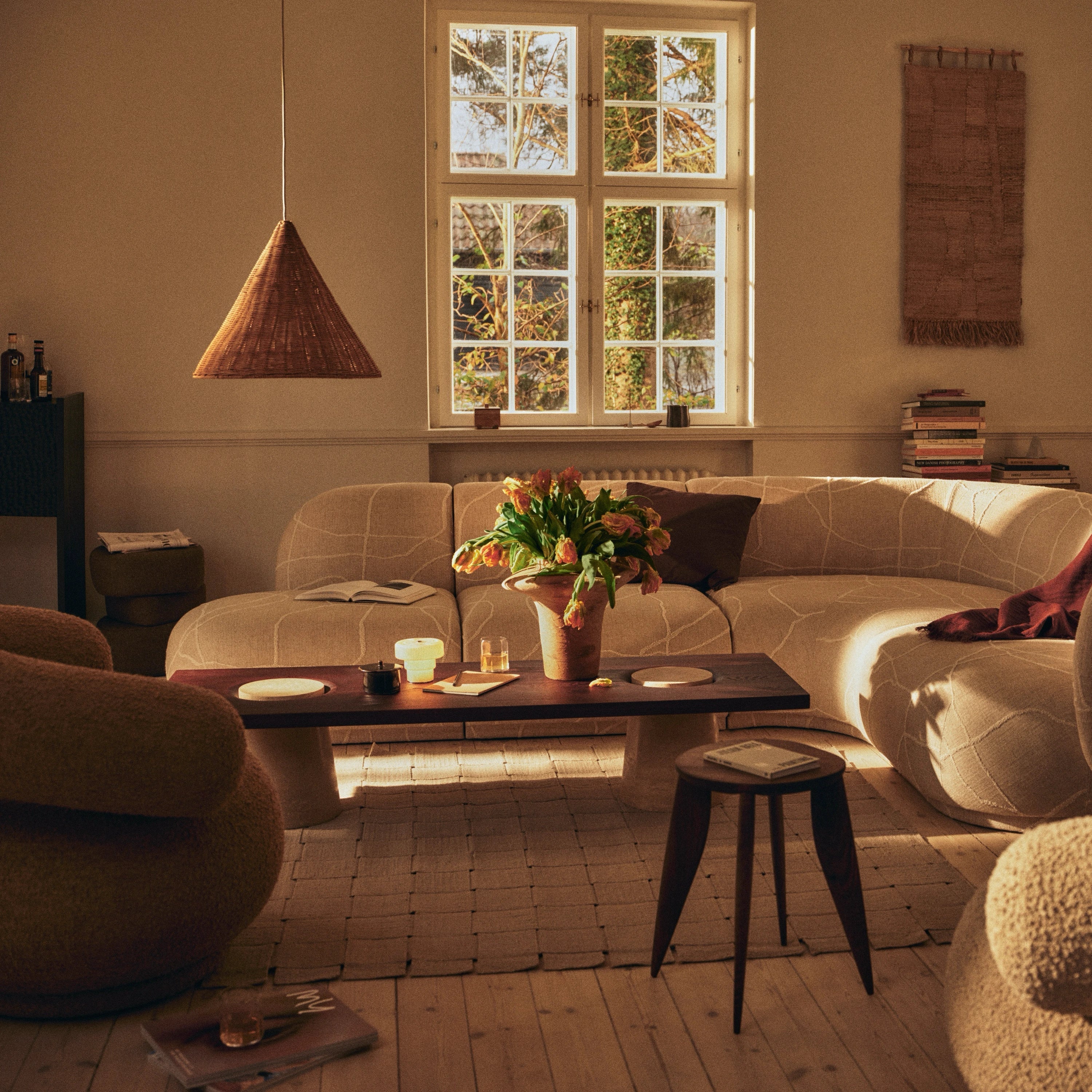 Ferm Living Grova Coffee Table - Travertine