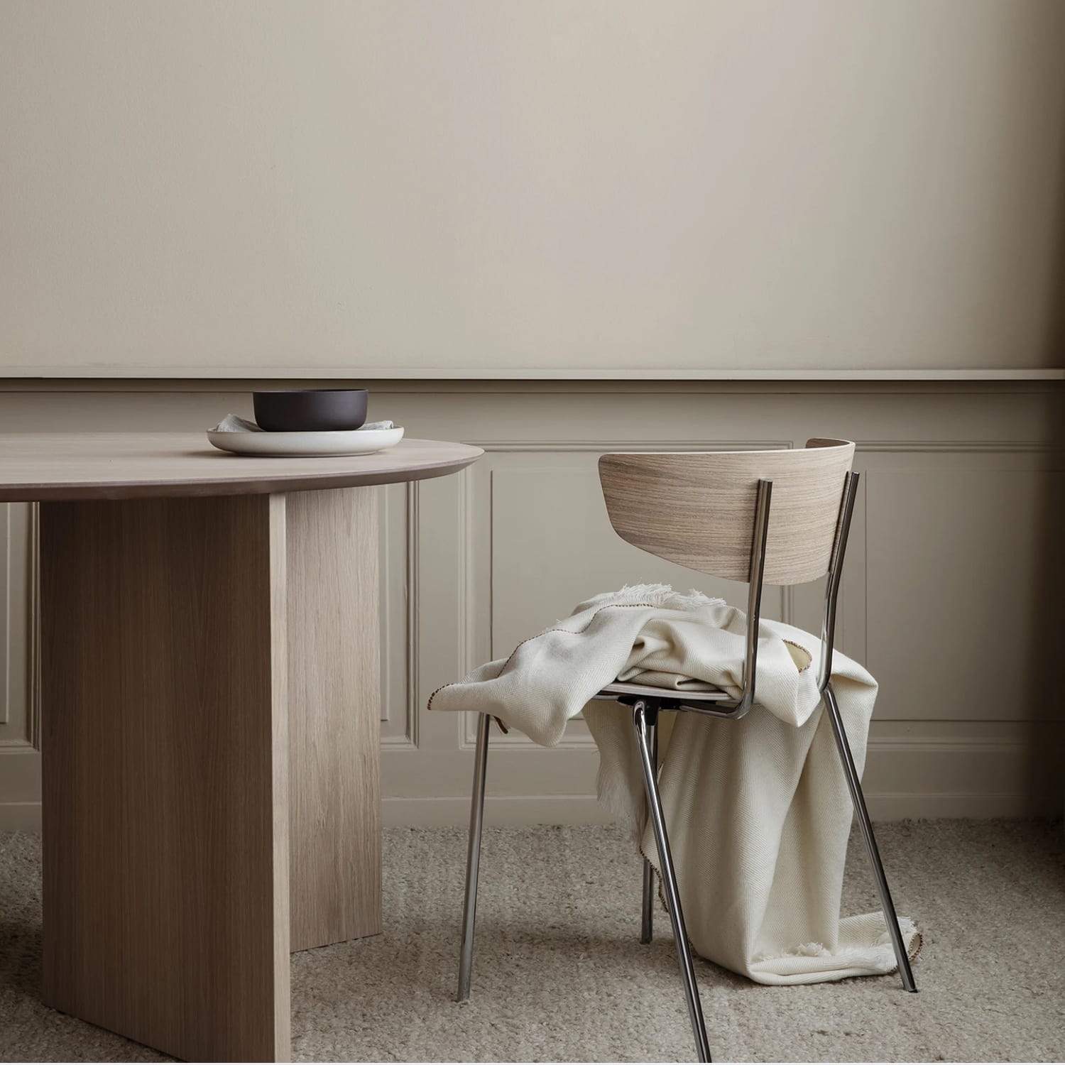 Ferm Living Herringbone Blanket Off-White - KANSO