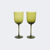 Ferm Living Host Red Wine Glasses - Set of 2 Moss Green#Color_Moss Green