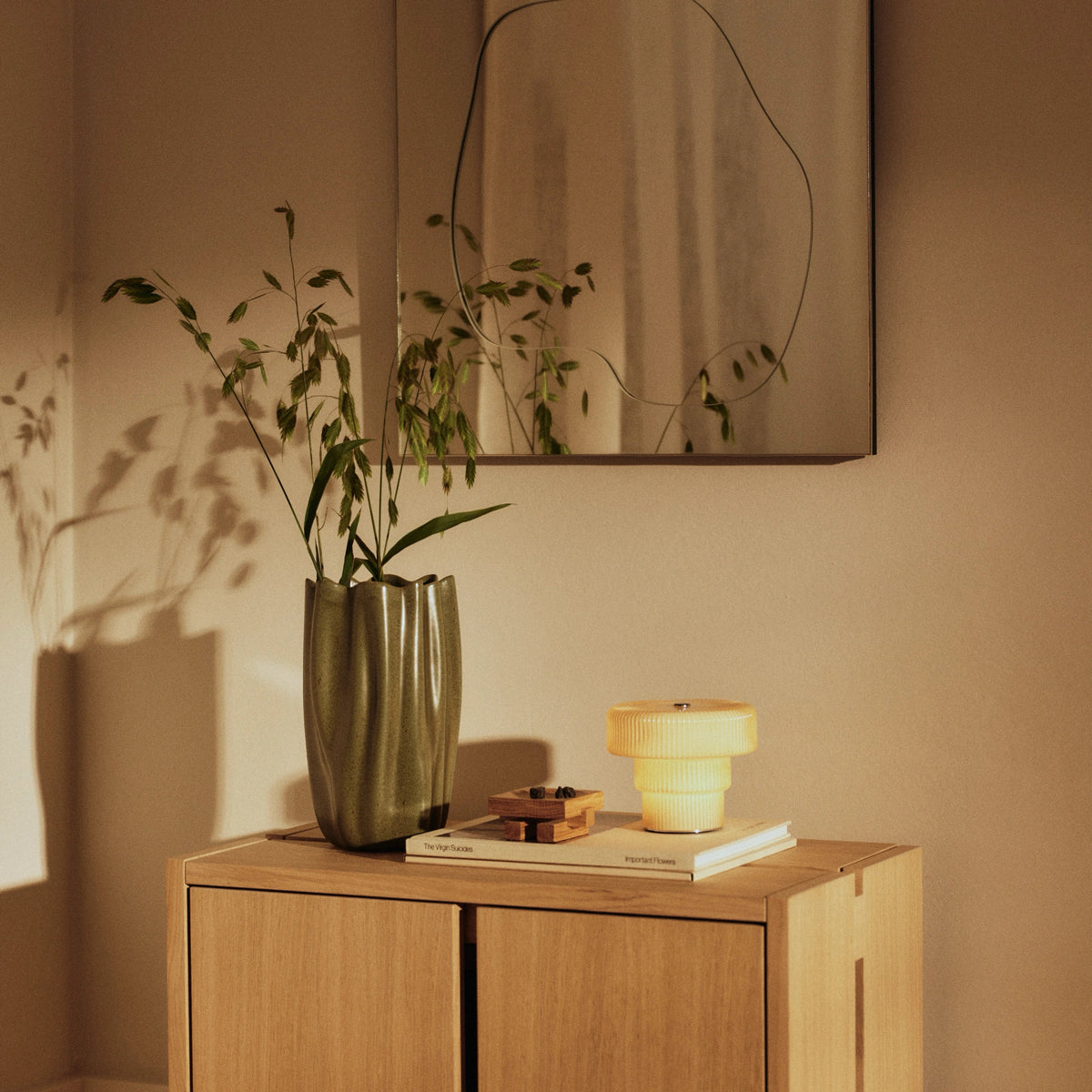 Ferm Living Nium Vase Dark Sage#Color_Dark Sage