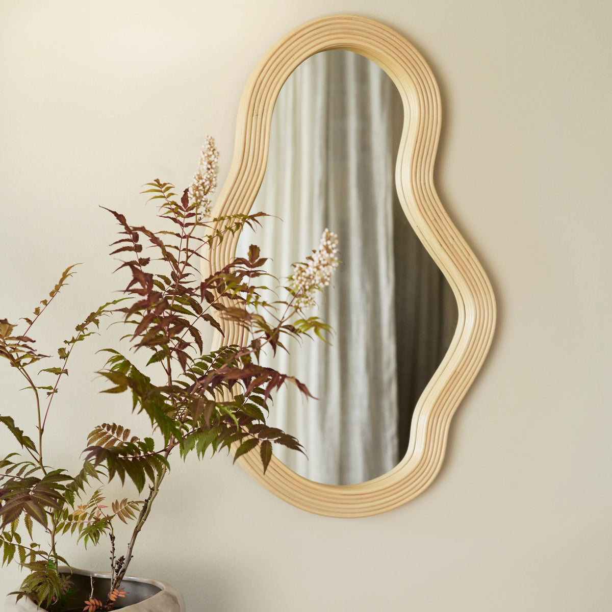Ferm Living Ferm Living Pond Rattan Mirror - Medium