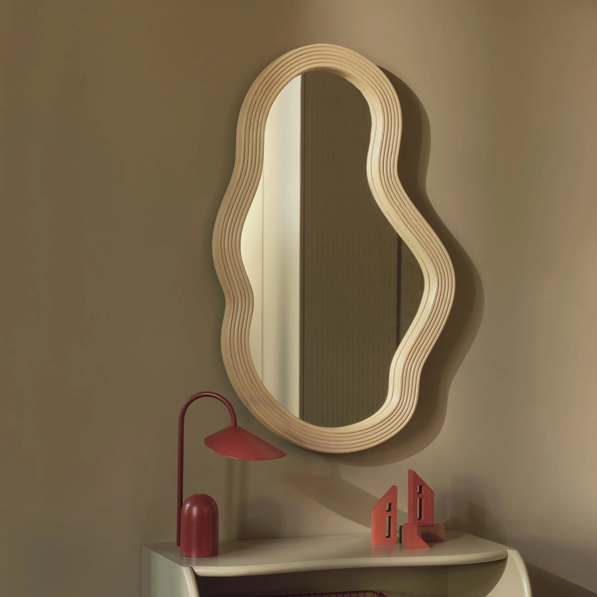 Ferm Living Ferm Living Pond Rattan Mirror - Medium