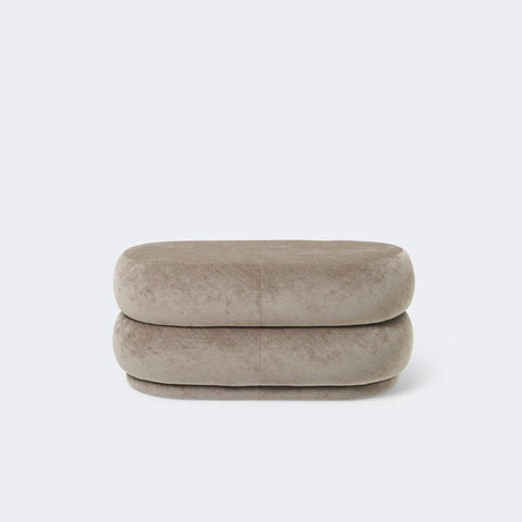 Pouf Oval Faded Velvet