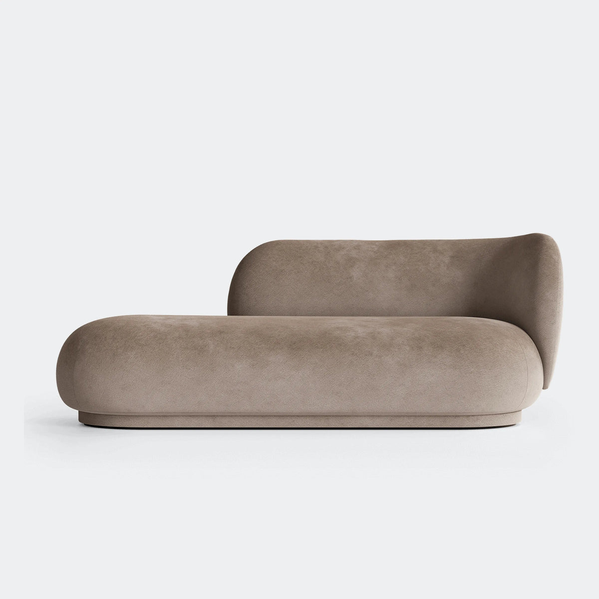 ferm Living Rico Divan, Faded Velvet - Beige, Right Armrest - KANSO#Color_Faded Velvet - Beige