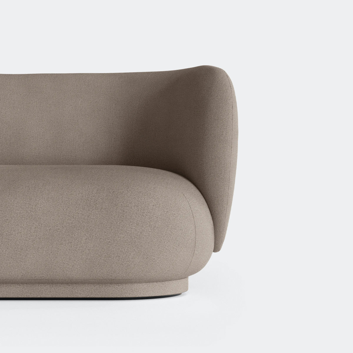ferm Living Rico Divan, Brushed - Warm Grey, Right Armrest, armrest detail - KANSO#Color_Brushed - Warm Grey