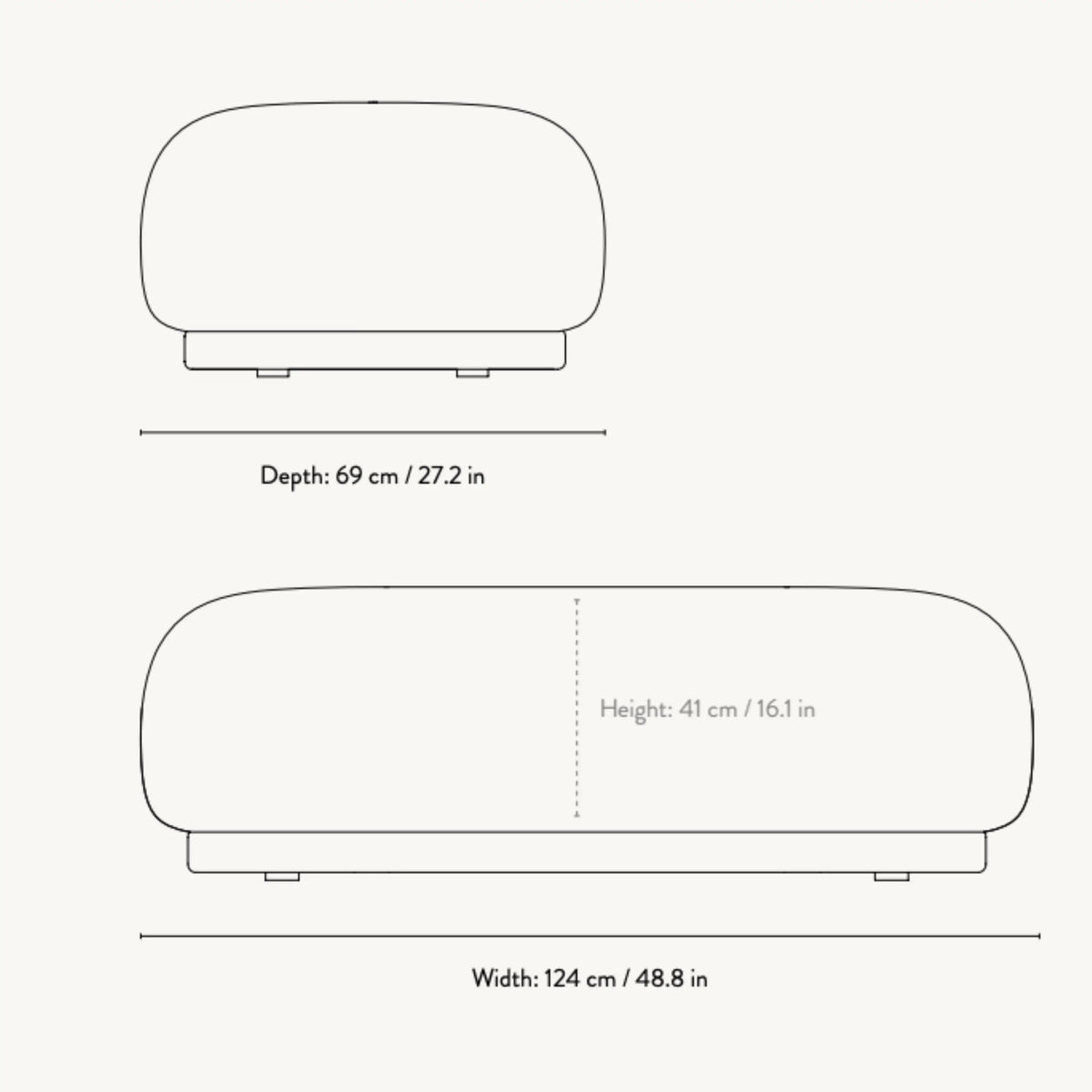 Ferm Living Rico Ottoman