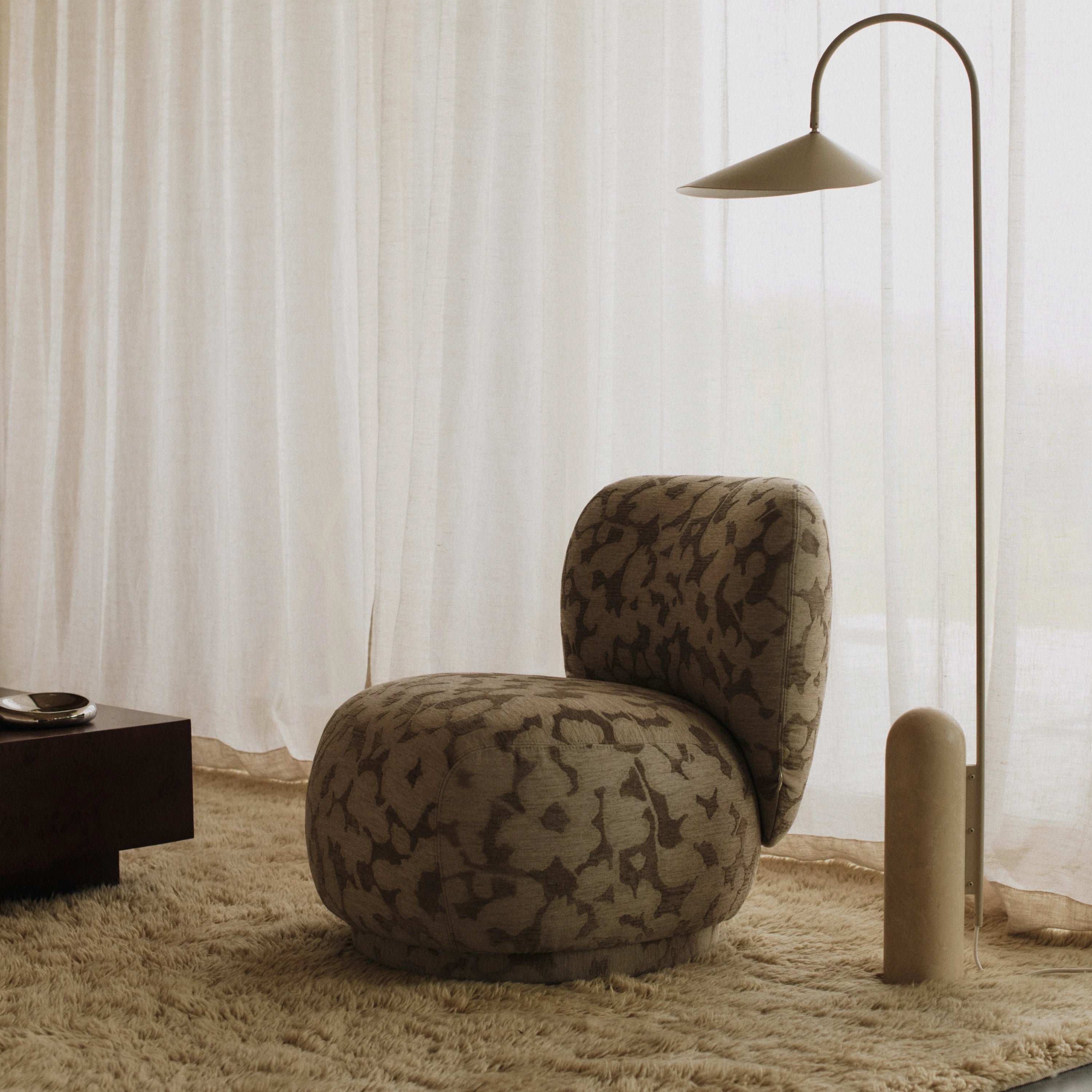 Ferm Living Rico Piccolo Lounge Chair Cilla Taupe - KANSO