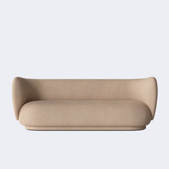 Ferm Living Rico Sofa, 3 Seater Ready To Ship Brushed - Sand - KANSO#Fabric_Brushed - Sand