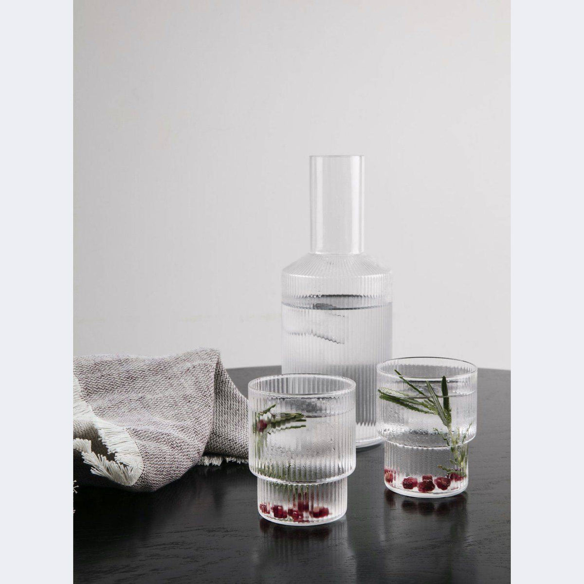 Ferm Living Ripple Glasses, Set of 4