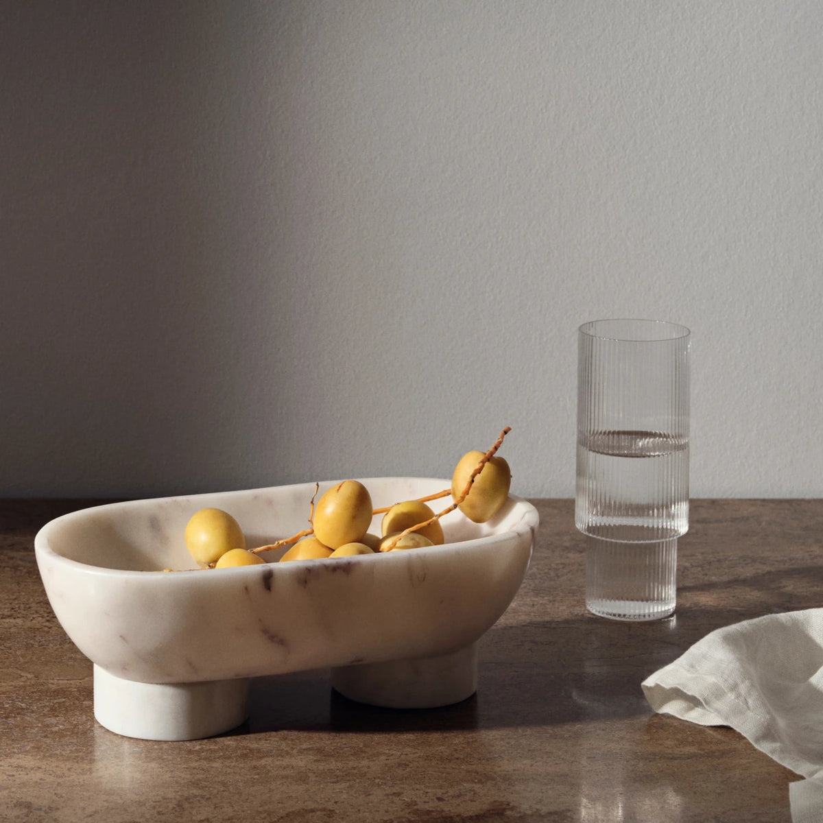 Ferm Living Ripple Long Glasses, Set of 4