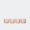 ferm Living Ripple Low Glasses, Set of 4, Blush - KANSO#Color_Blush