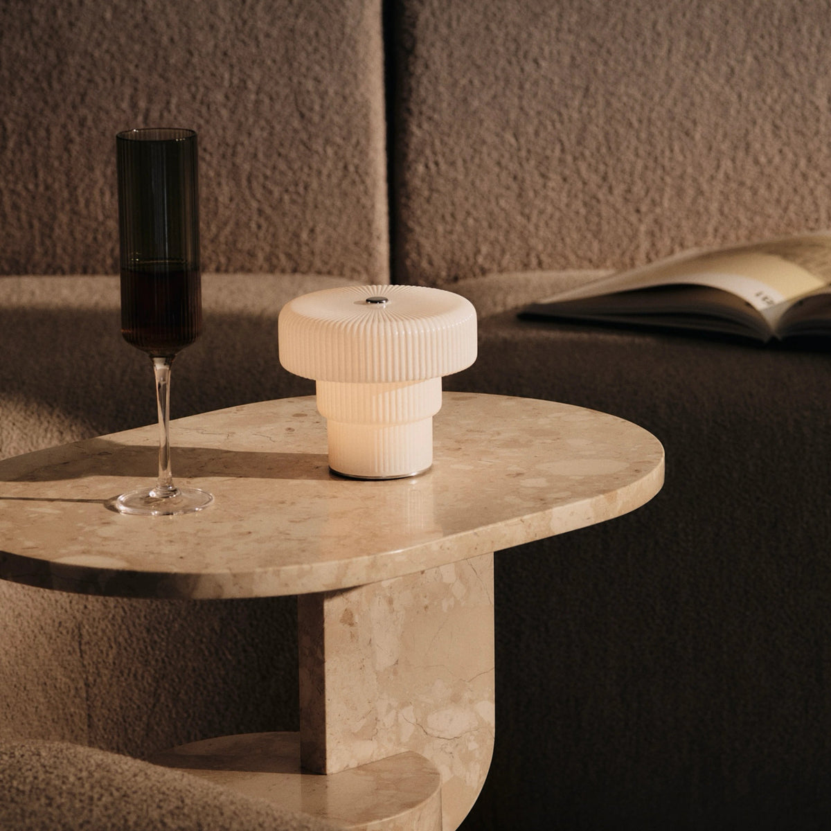 Ferm Living Ripple Portable Lamp White#Color_White