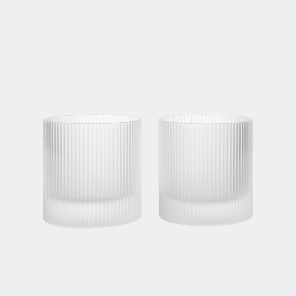 Ferm Living Ripple Tumbler Glasses Frosted#Color_Frosted