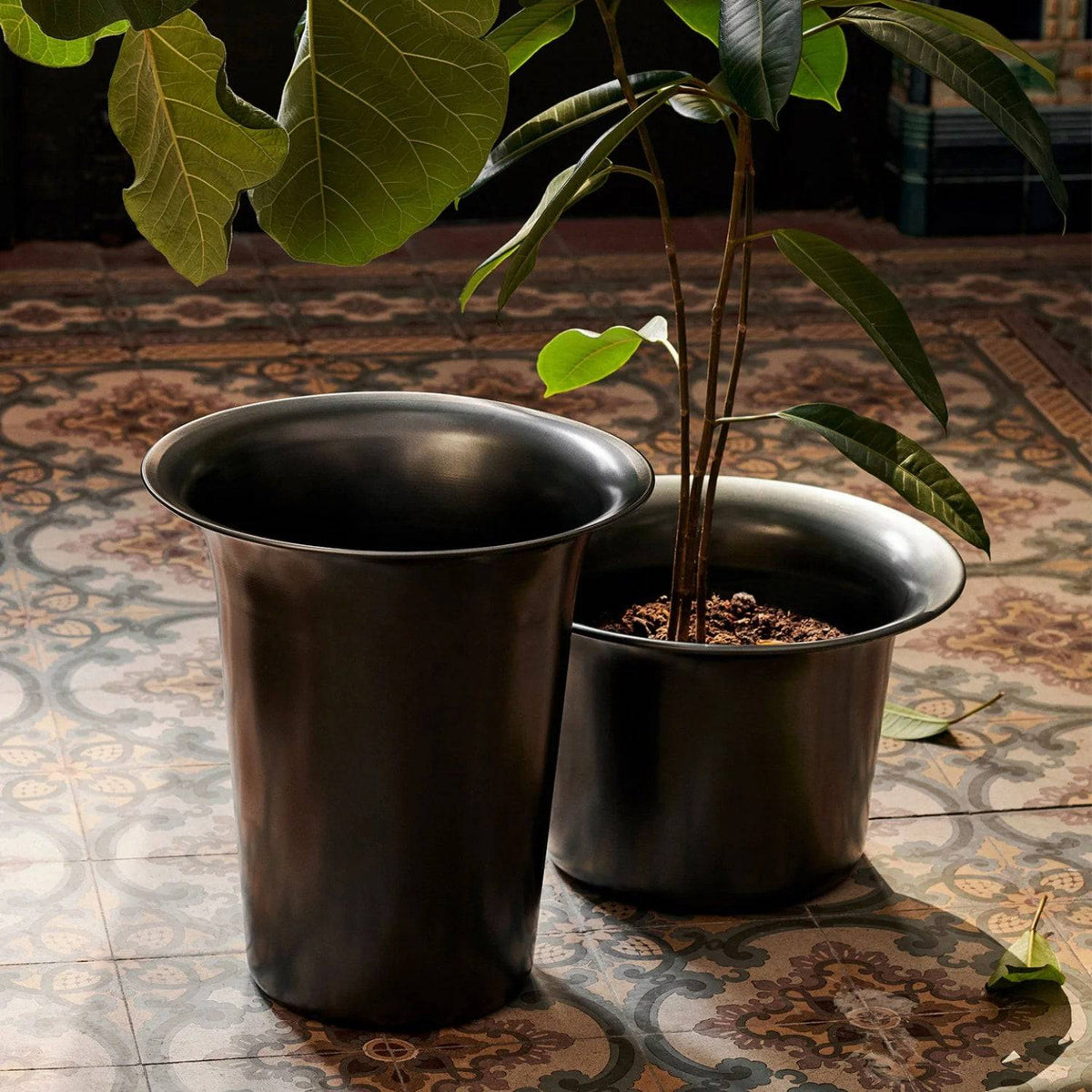 Ferm Living Spun Alu Basket Low#Size_Low