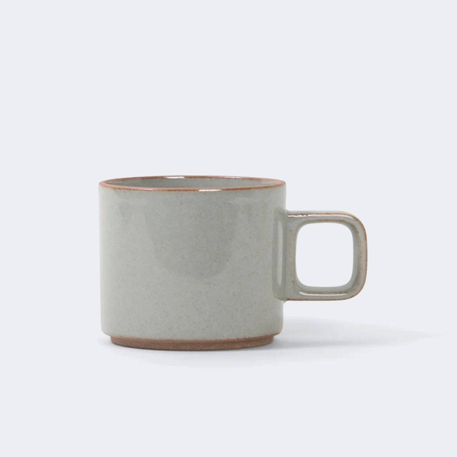 Stackable Mug in Gloss Gray - 13 oz. - Japanese Porcelain