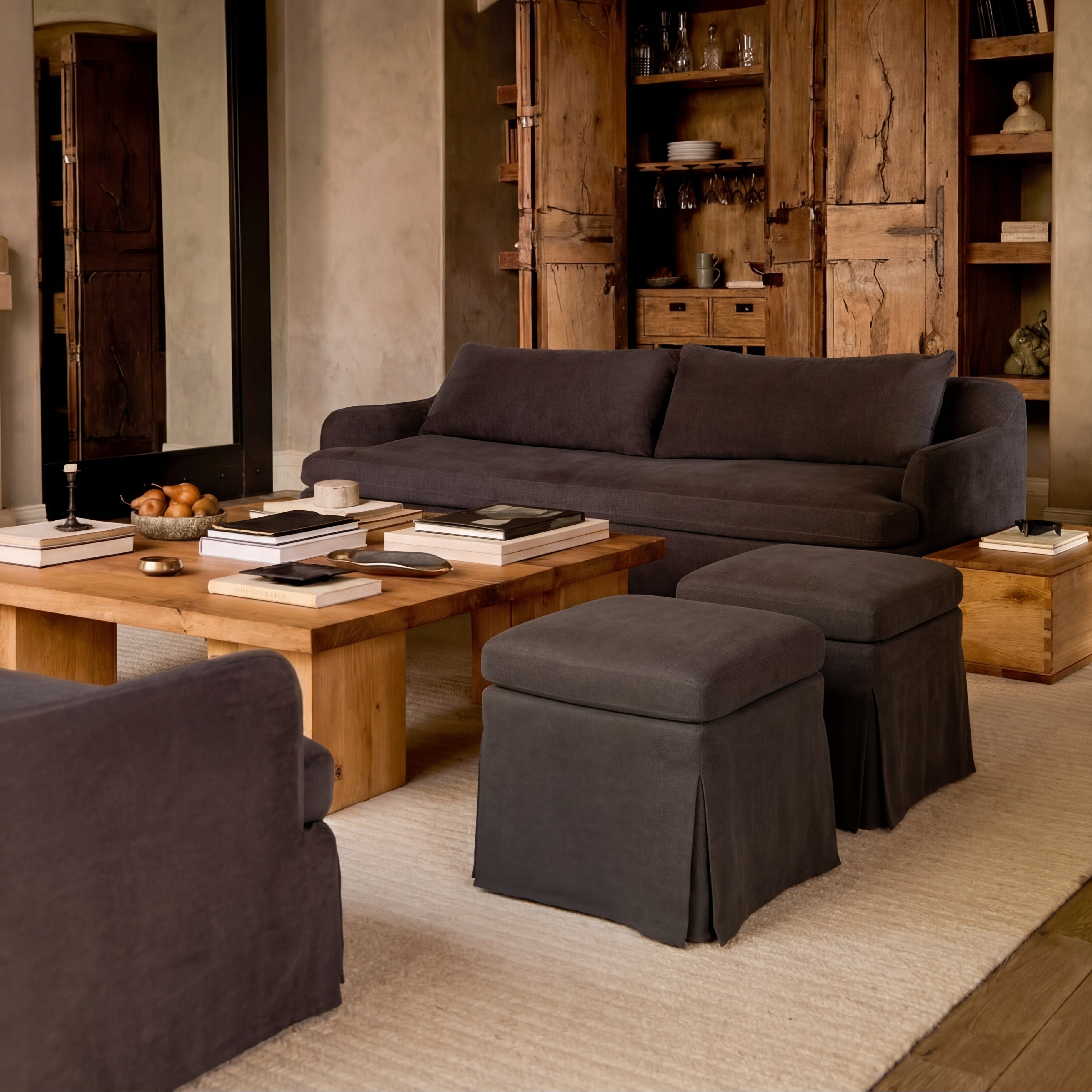 House of Leon Antwerp Pouf Cocoa#Color_Cocoa