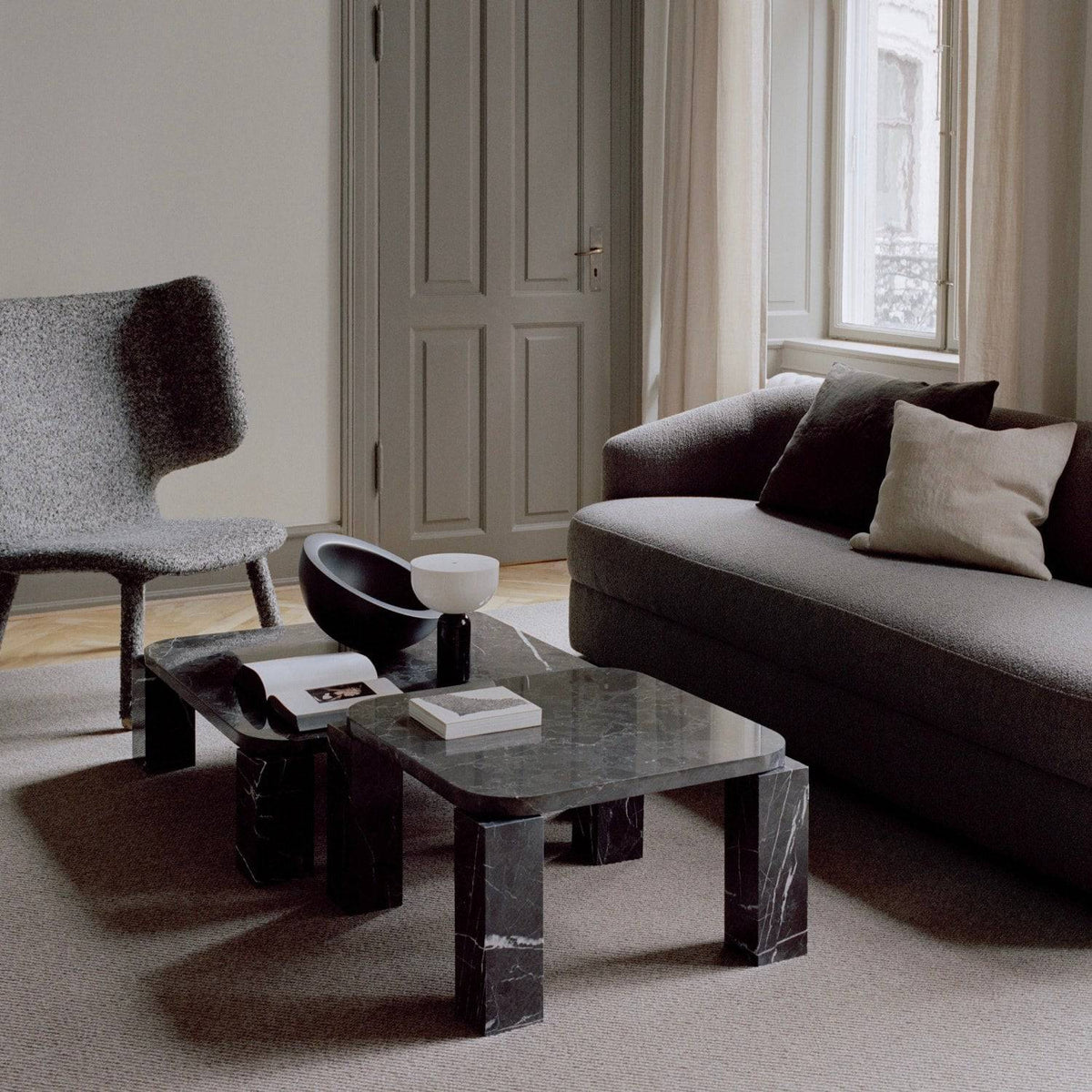 New Works Atlas Coffee Table Small Costa Black Marble#Color_Costa Black Marble