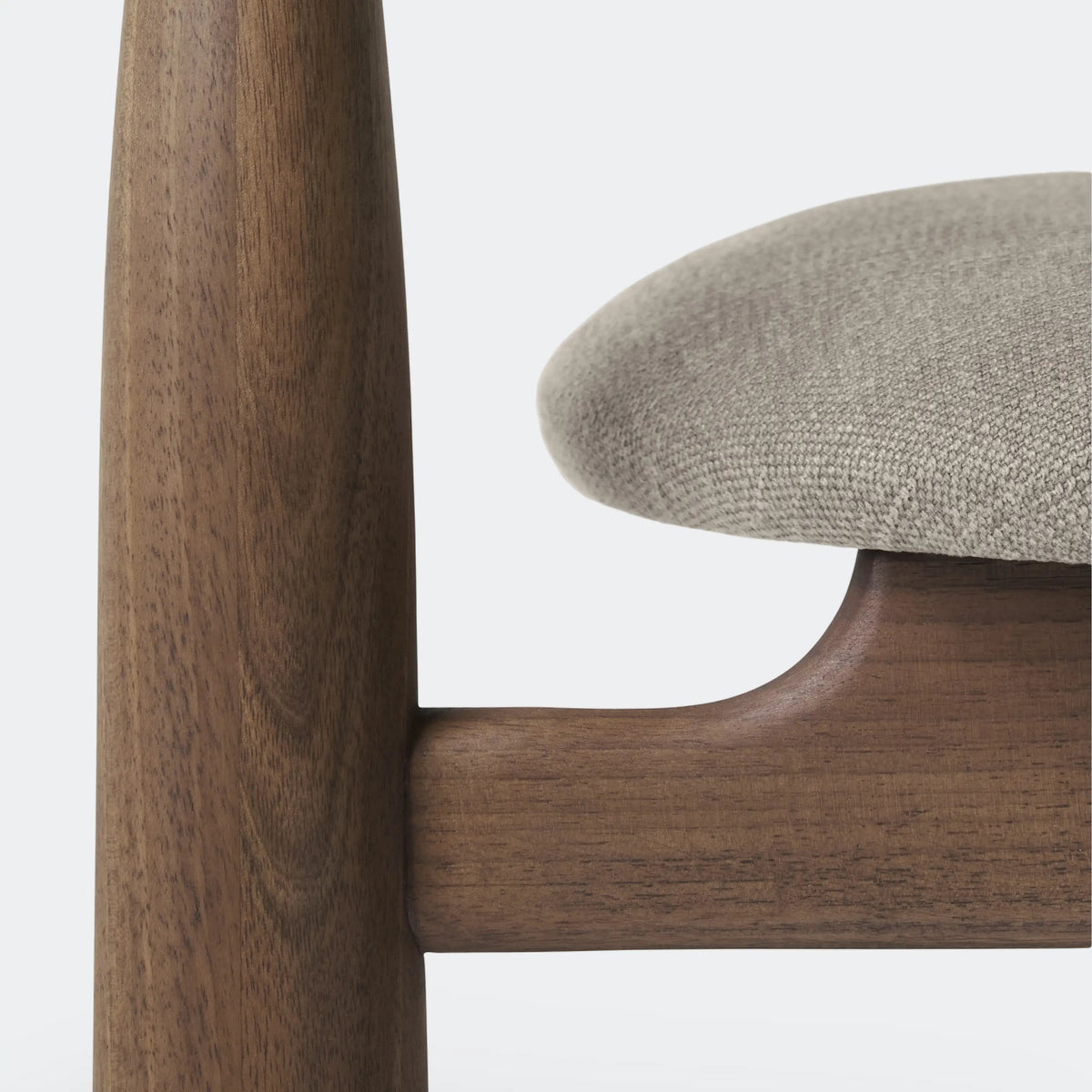 New Works Bukowski Chair Walnut w. Romo Linara 342#Frame/Fabric Color_Walnut w. Romo Linara 342
