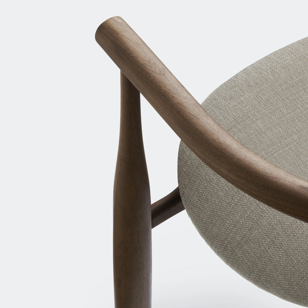 New Works Bukowski Chair Walnut w. Romo Linara 342#Frame/Fabric Color_Walnut w. Romo Linara 342