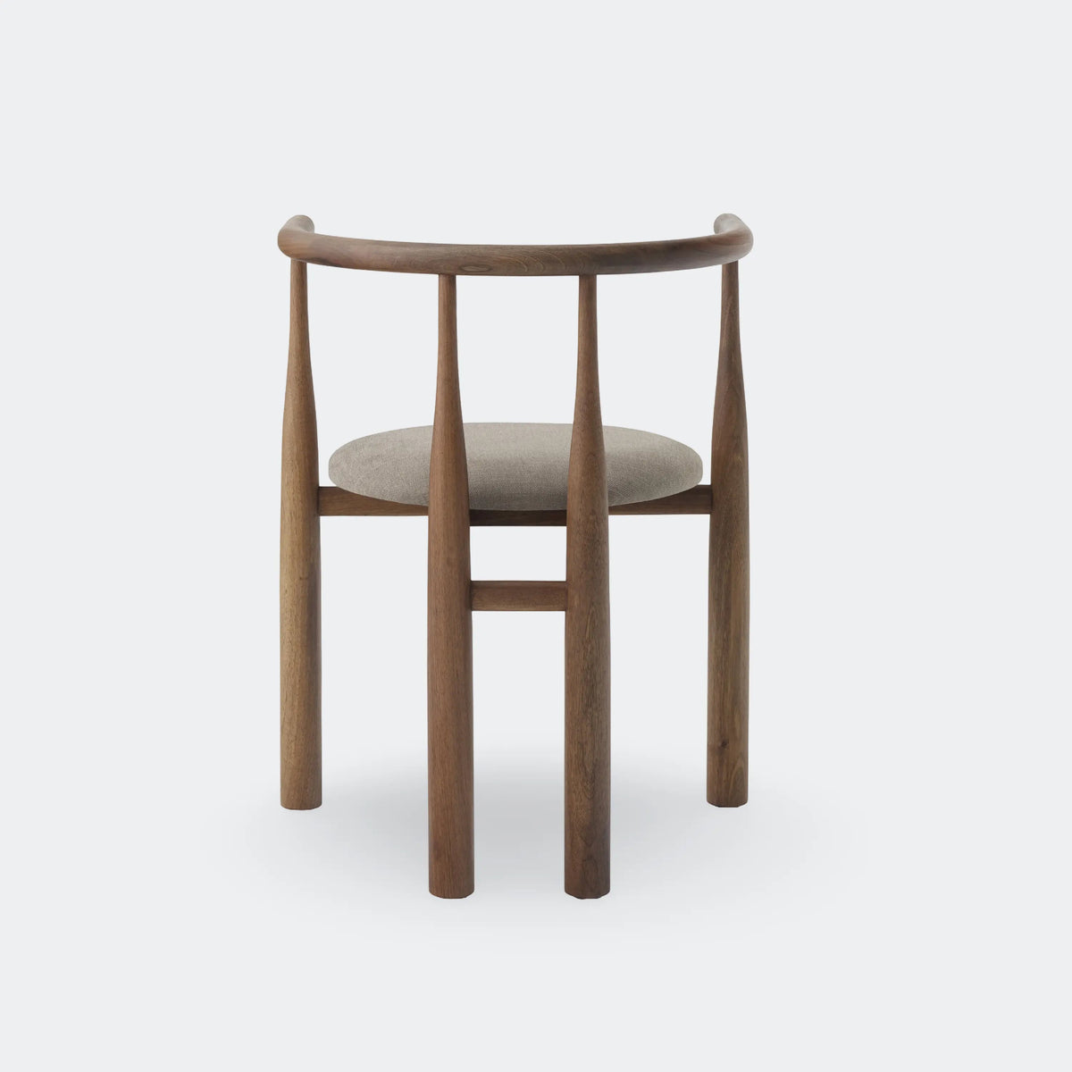 New Works Bukowski Chair Walnut w. Romo Linara 342#Frame/Fabric Color_Walnut w. Romo Linara 342