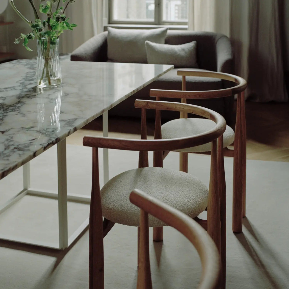 New Works Bukowski Chair#Frame/Fabric Color_Oak w. Lana 024