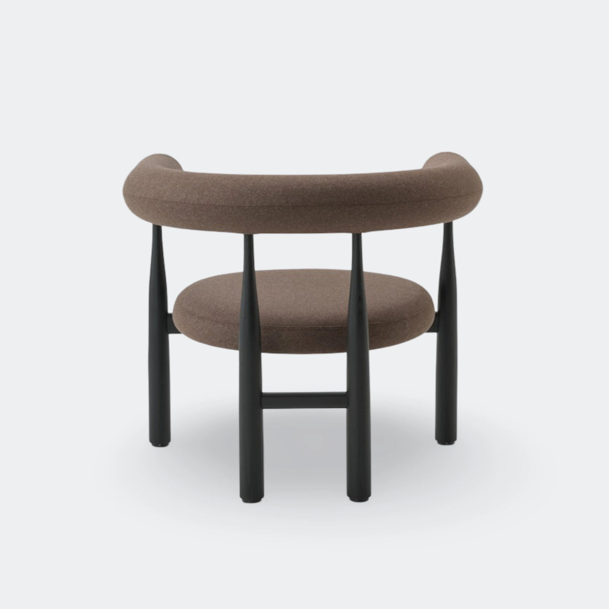 New Works Bukowski Lounge Chair#Frame & Upholstery_Black / Wooly Plus 1008