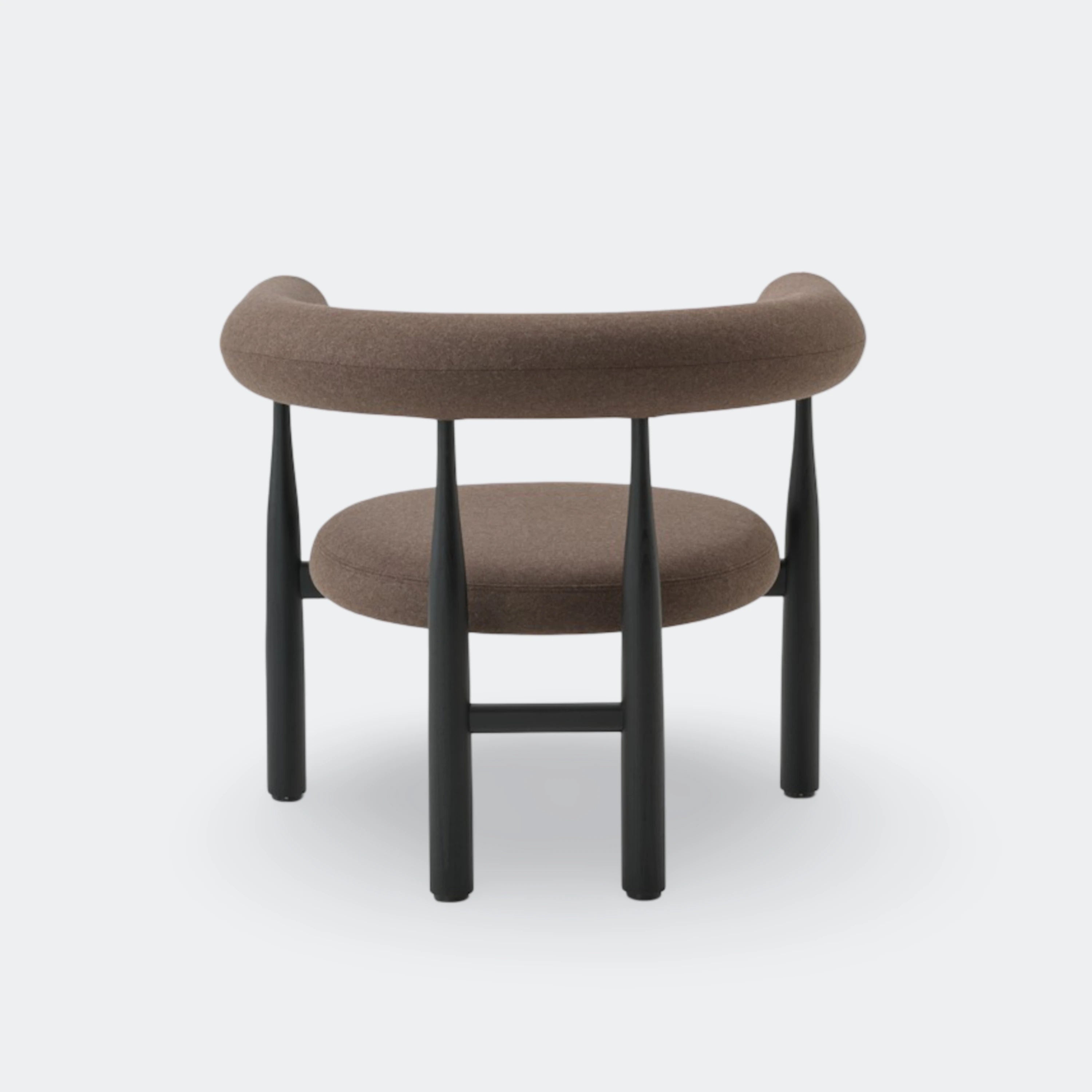 New Works Bukowski Lounge Chair#Frame & Upholstery_Black / Wooly Plus 1008