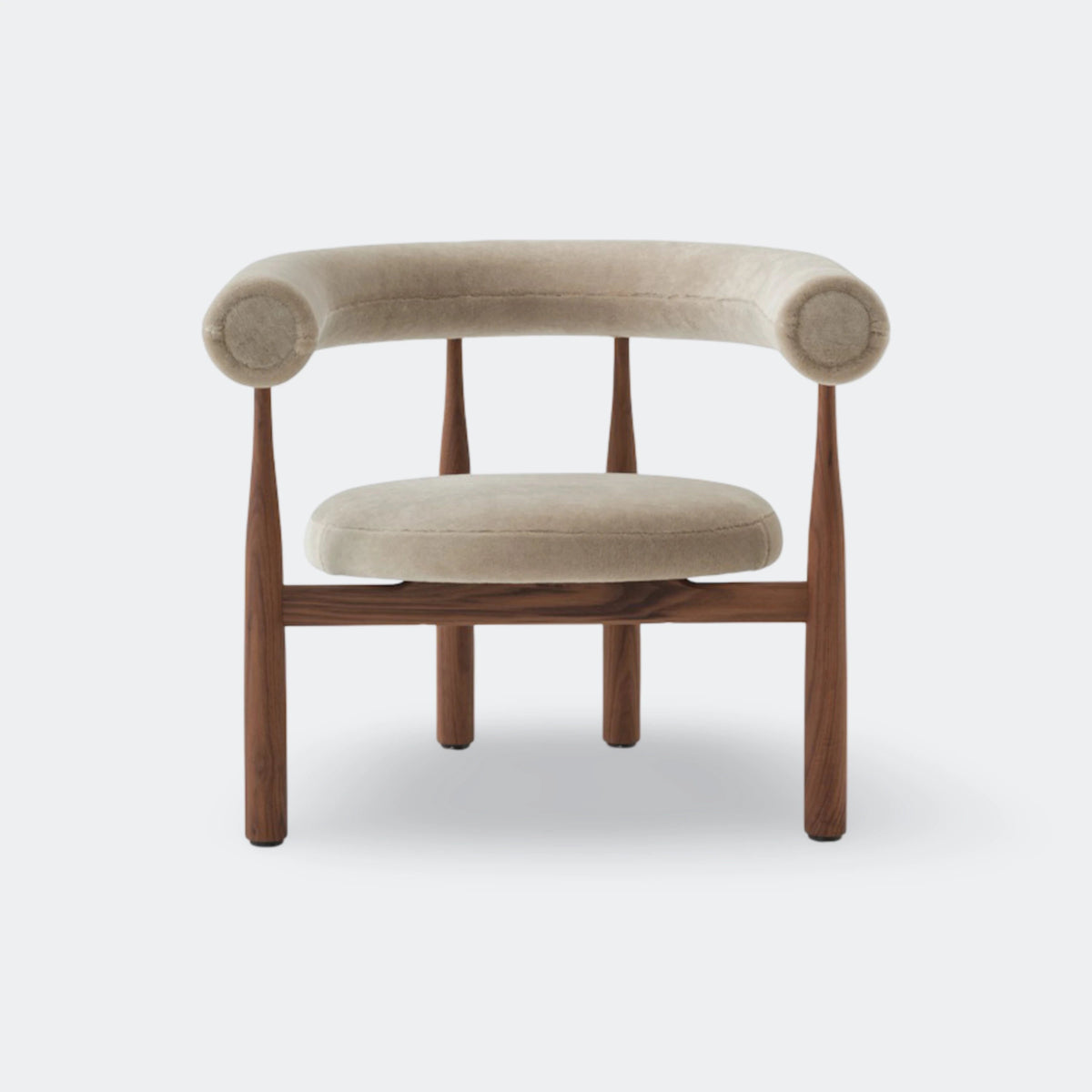 New Works Bukowski Lounge Chair Walnut Rest 023#Frame & Upholstery_Walnut / Rest 023