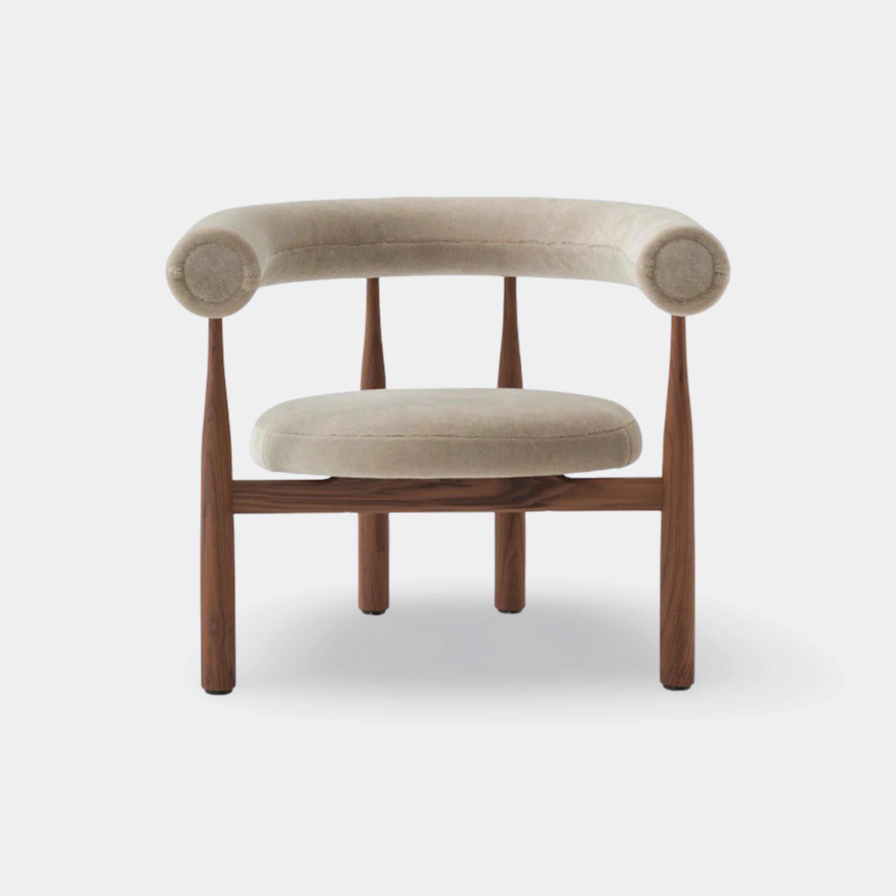 New Works Bukowski Lounge Chair Walnut Rest 023#Frame & Upholstery_Walnut / Rest 023