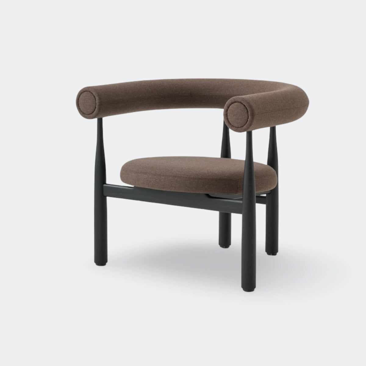New Works Bukowski Lounge Chair#Frame & Upholstery_Black / Wooly Plus 1008