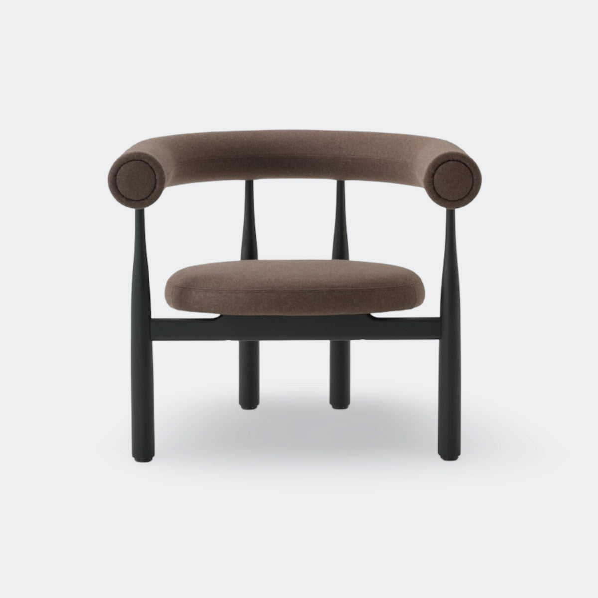 New Works Bukowski Lounge Chair Black Wooly Plus 1008#Frame & Upholstery_Black / Wooly Plus 1008