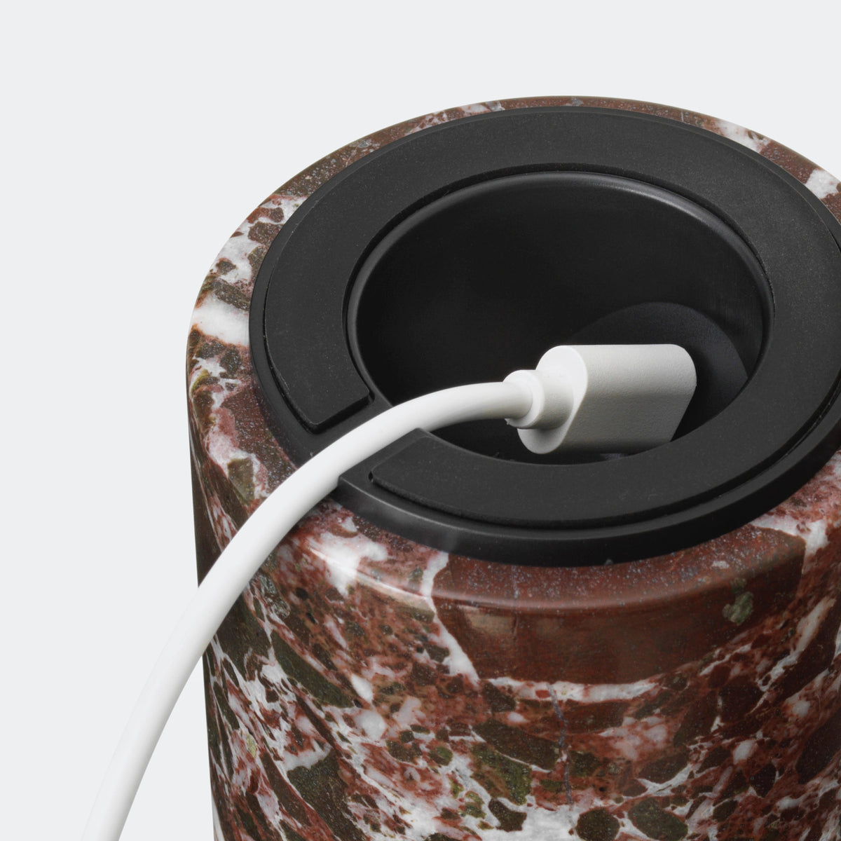 New Works Kizu Table Lamp, Portable Rosso Levanto