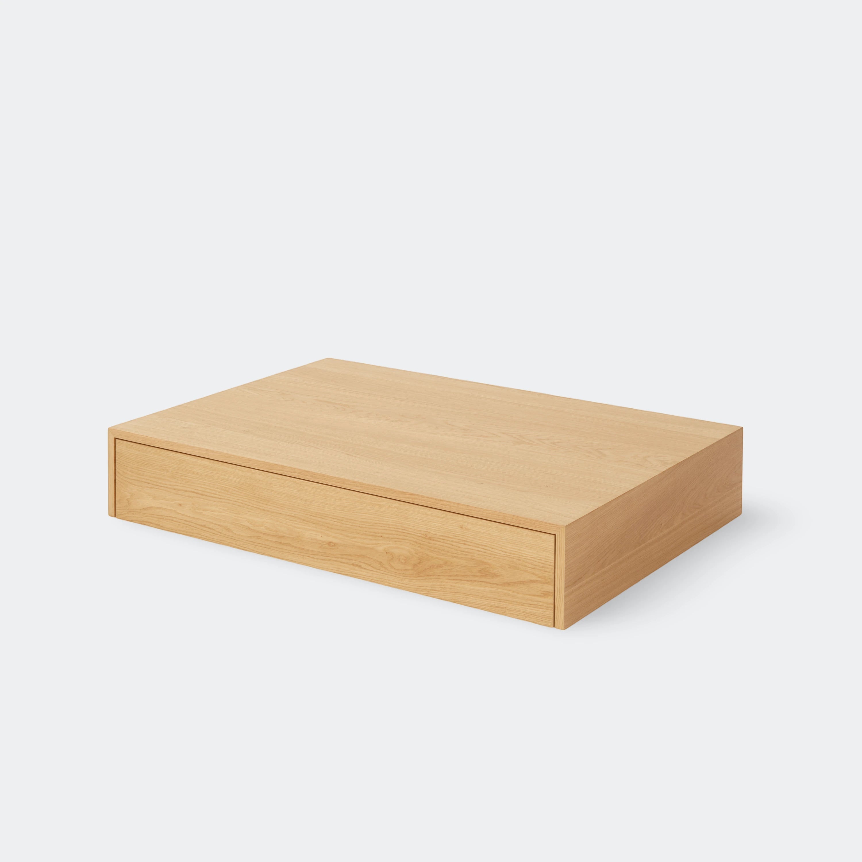 New Works Mass Coffee Table, Wide Oak With Drawer#Finish_Oak
