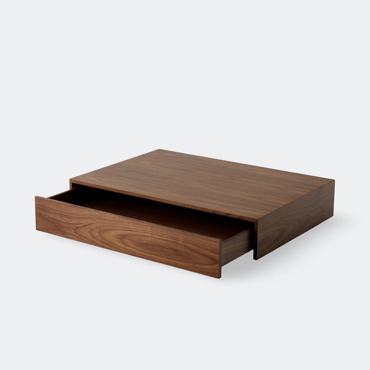 New Works Mass Coffee Table, Wide Walnut With Drawer#Finish_Walnut